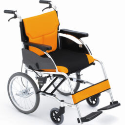 白色背景上的日本品牌 Miki FR43JL-16 手推輪椅。