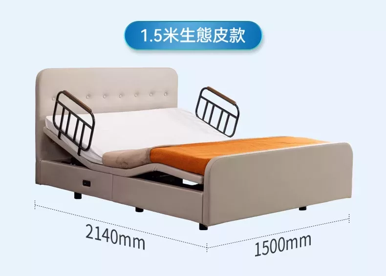 一張按摩護理/醫療床/護理床床真皮的圖像，上面有床墊。