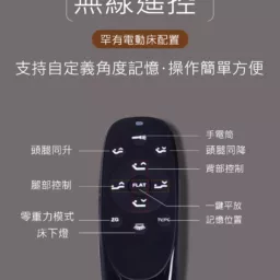 醫療床/護理床功能簡介中文遙控器的廣告。