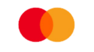 紅色和橘色圓圈重疊，形成萬事達卡標誌的交叉部分。